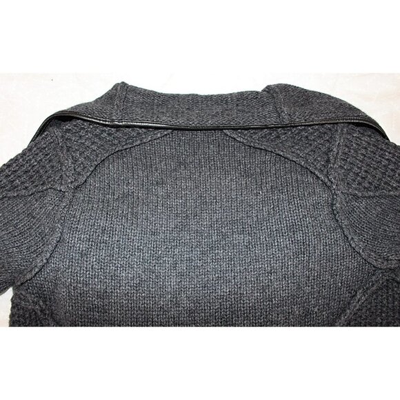 HP!! 🌏🦤🌻 Zadig & Voltaire Daphnee ALN - Alpaca Coatigan Jacket w/Leather Trim - Picture 10 of 11